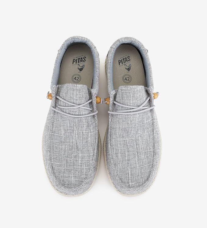 Walk in Pitas Wallabi Leinen Grau