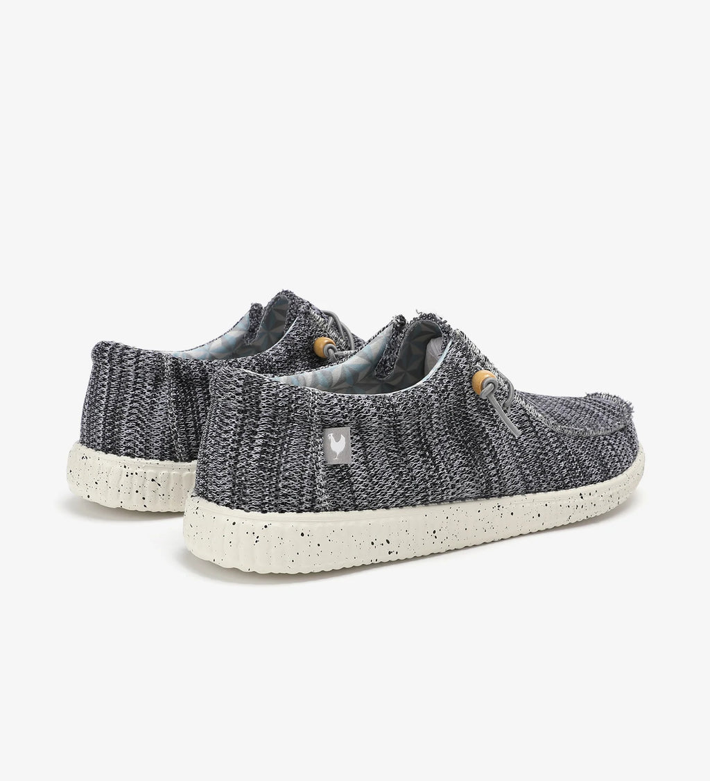 Wallabi gestrickte Pitas Grau Schwarz