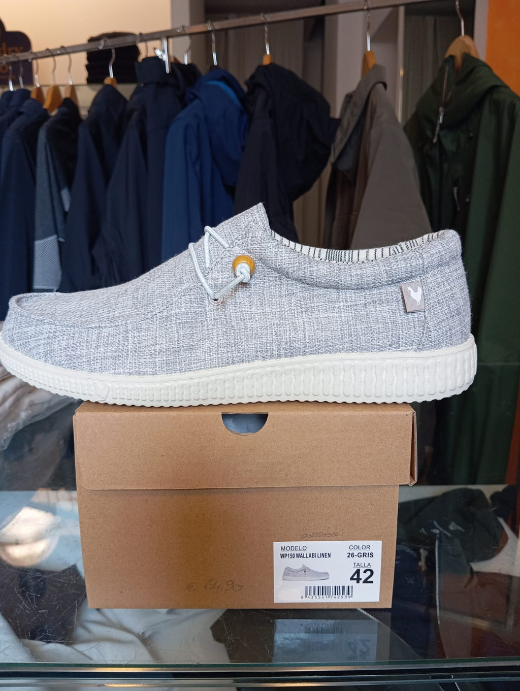 Walk in Pitas Wallabi Leinen Grau