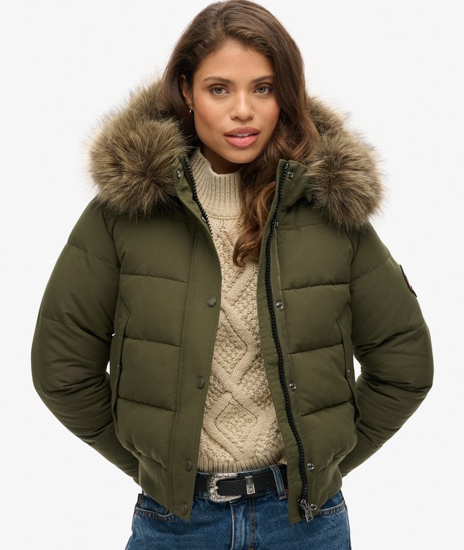 Giacca Bomber Everest con Cappuccio e pelliccia